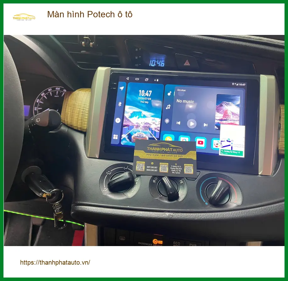 Chị Hà thay màn hình Potech ô tô cho Kia Carnival ở Quận 10 ảnh thực tế 2
