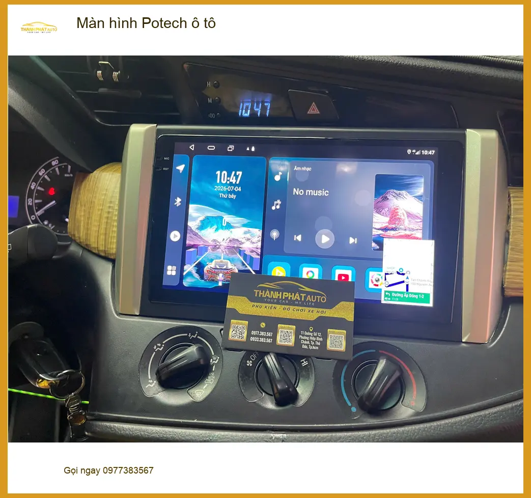 Chị Hà thay màn hình Potech ô tô cho Kia Carnival ở Quận 10 ảnh thực tế 4