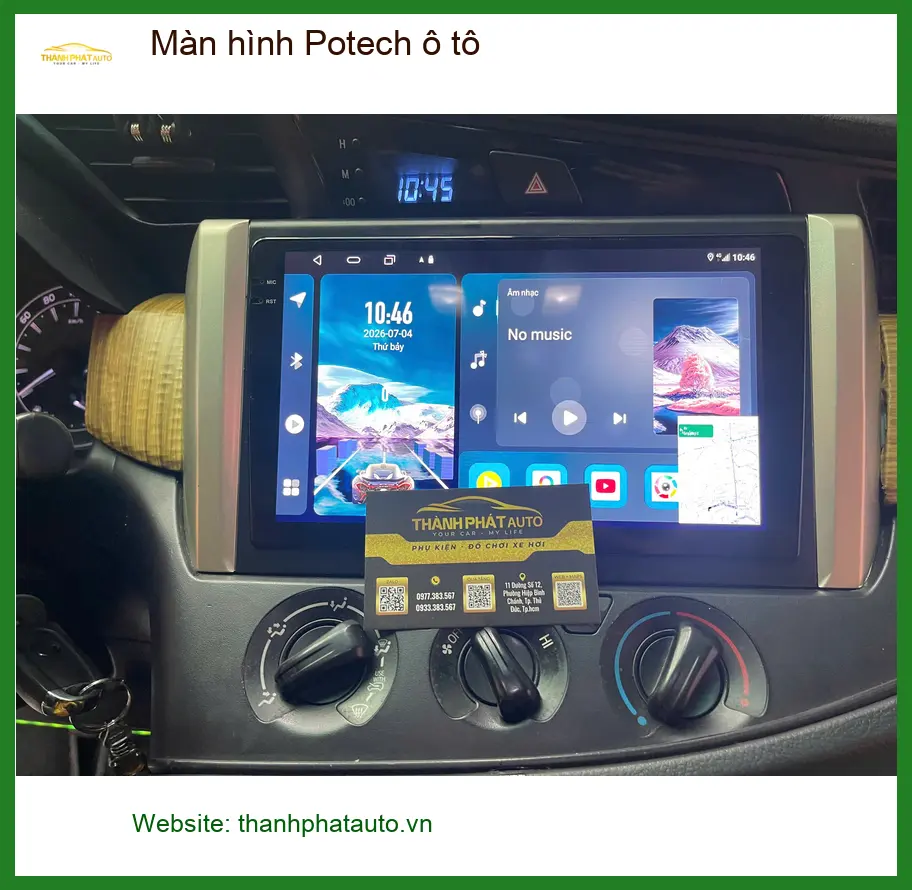Chị Hà thay màn hình Potech ô tô cho Kia Carnival ở Quận 10 ảnh thực tế 5