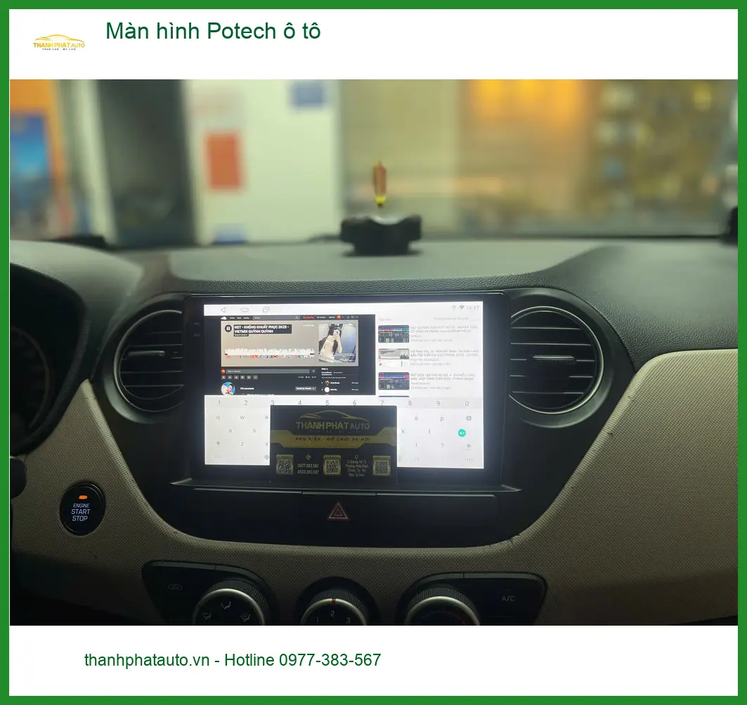 Chị Bích lắp Màn hình Potech ô tô cho Hyundai Creta tại Quận 12 ảnh thực tế 3