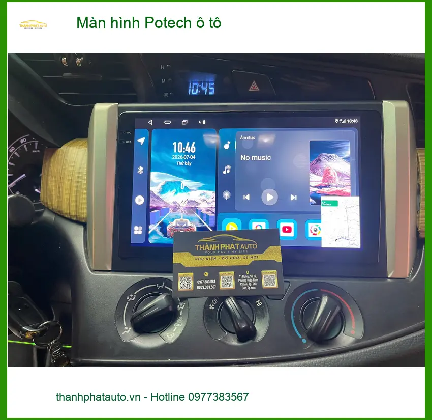 Anh Nam lắp màn hình Potech ô tô cho Honda CRV tại Quận 11.