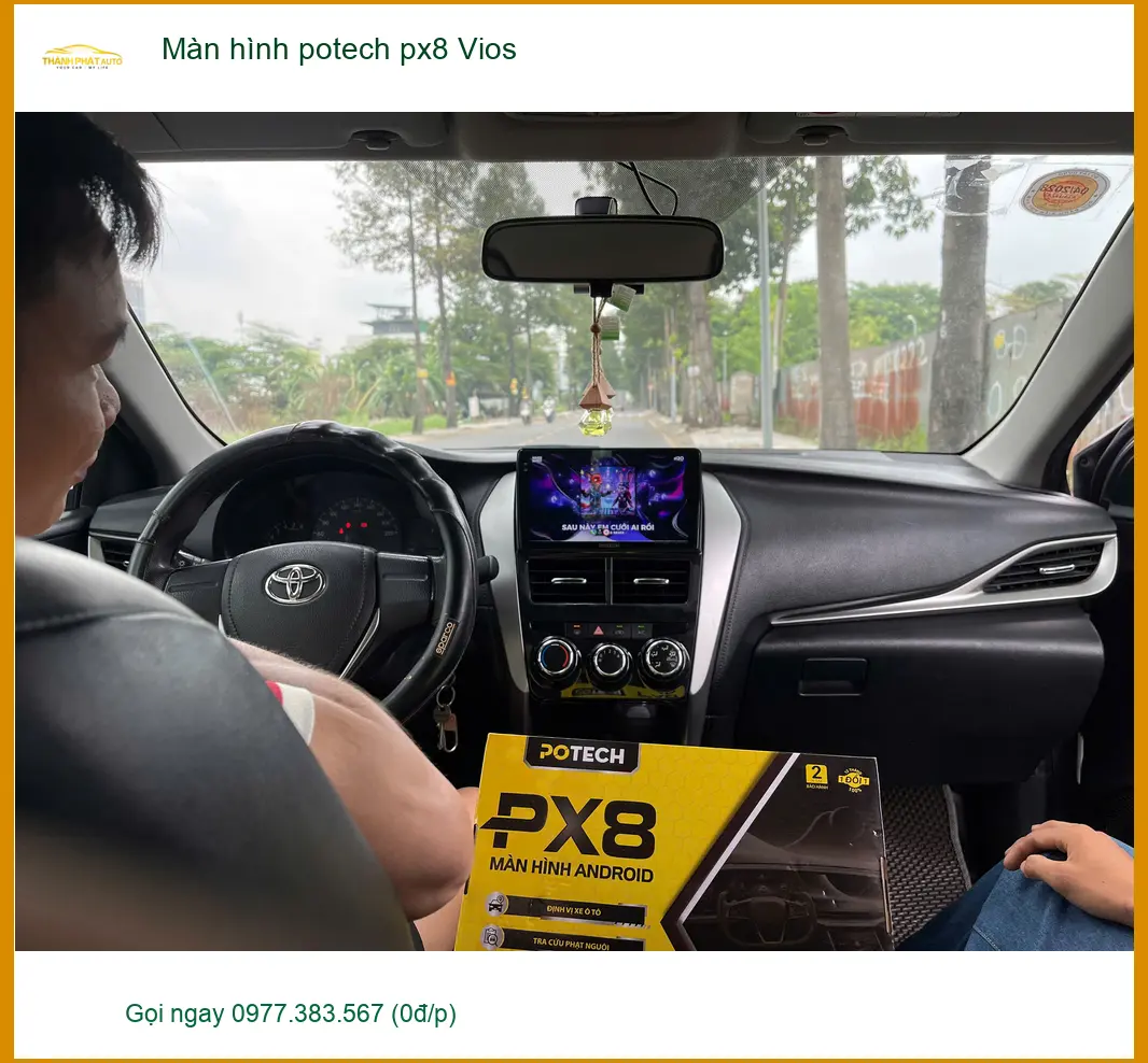 Anh Bách nâng cấp Màn hình Potech PX8 cho Vios tại Nhà Bè để trải nghiệm lái tốt hơn ảnh thực tế 2