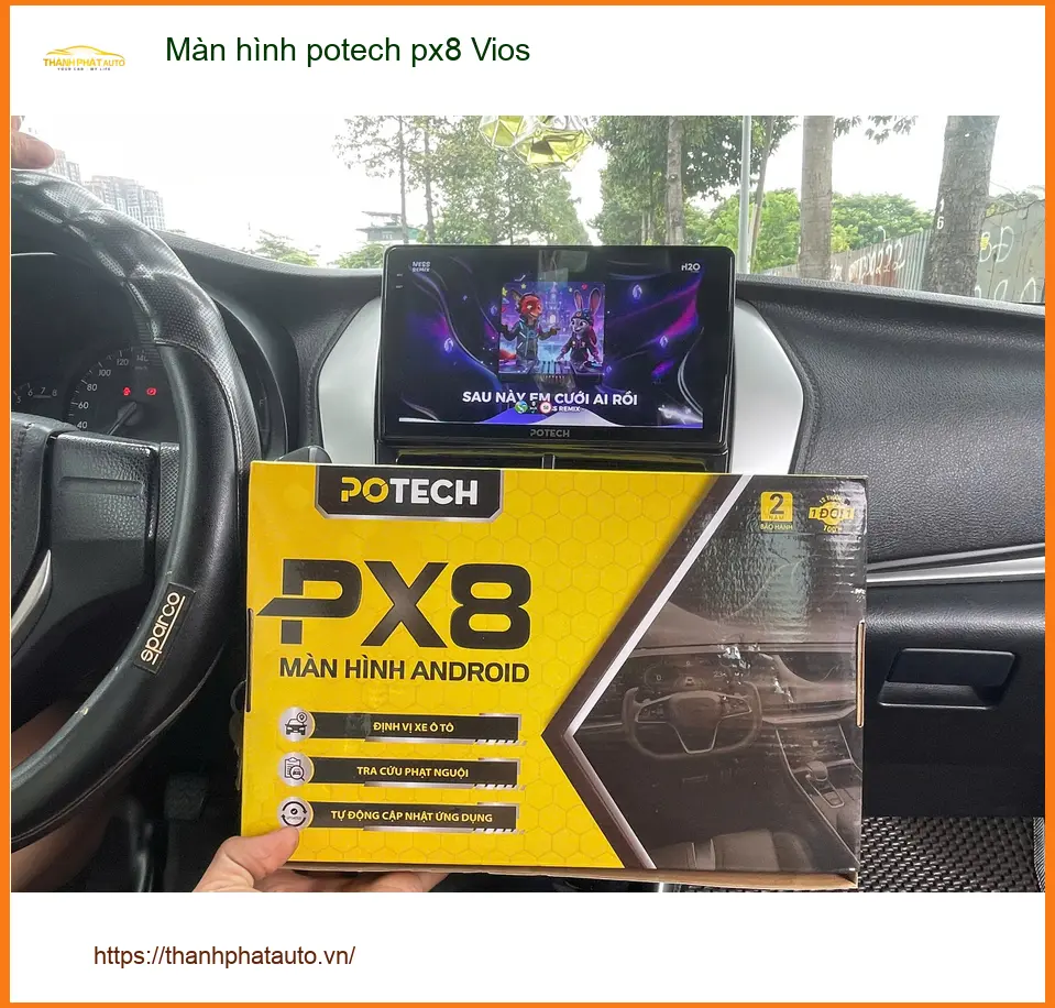 Anh Bách nâng cấp Màn hình Potech PX8 cho Vios tại Nhà Bè để trải nghiệm lái tốt hơn ảnh thực tế 4