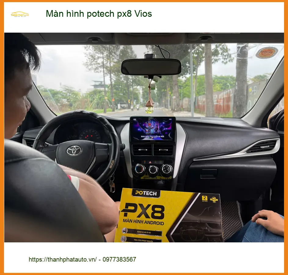 Anh Khang lắp Màn hình Potech PX8 Vios tại Quận 12 để có giải trí cao cấp ảnh thực tế 2