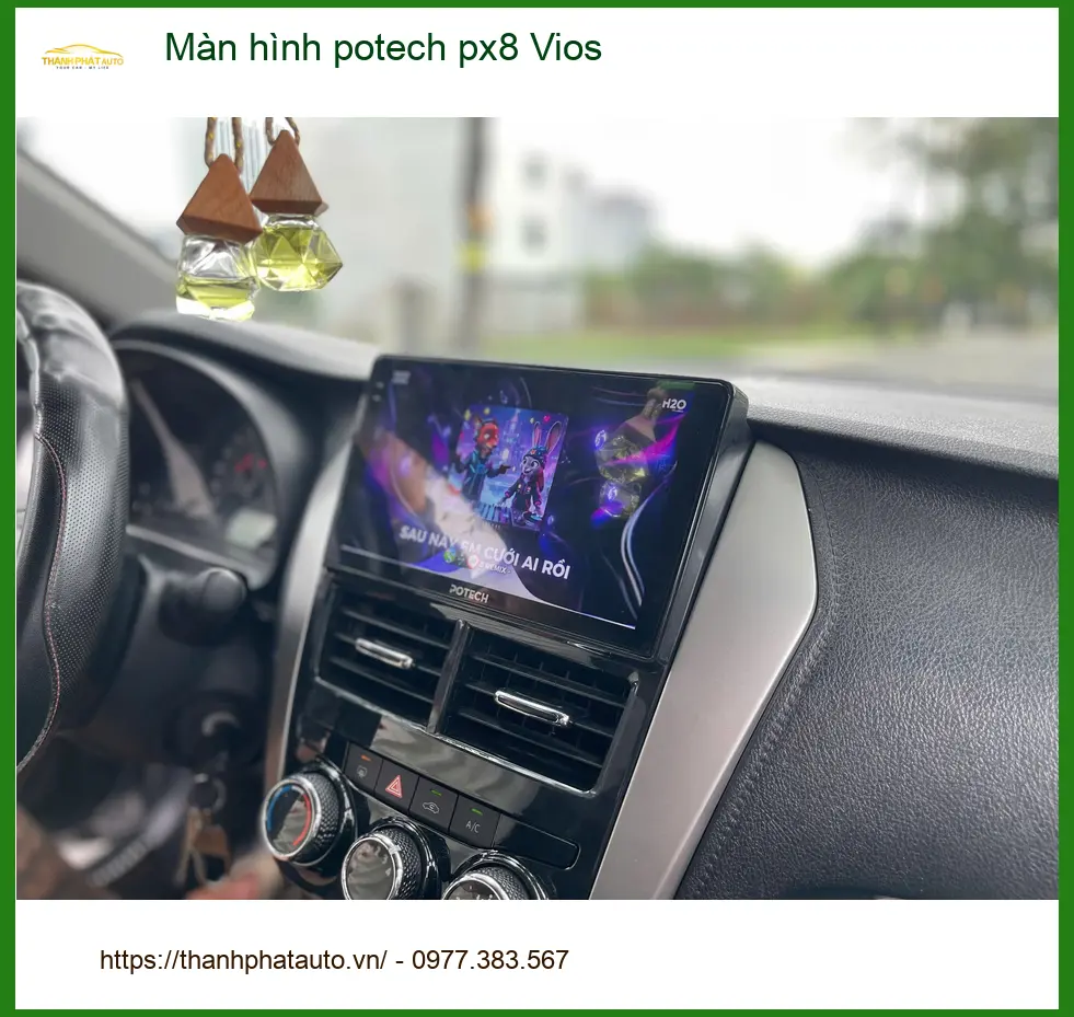 Chị Thảo lắp màn hình Potech PX8 cho Vios tại Quận 2 để nâng tầm giải trí ảnh thực tế 4