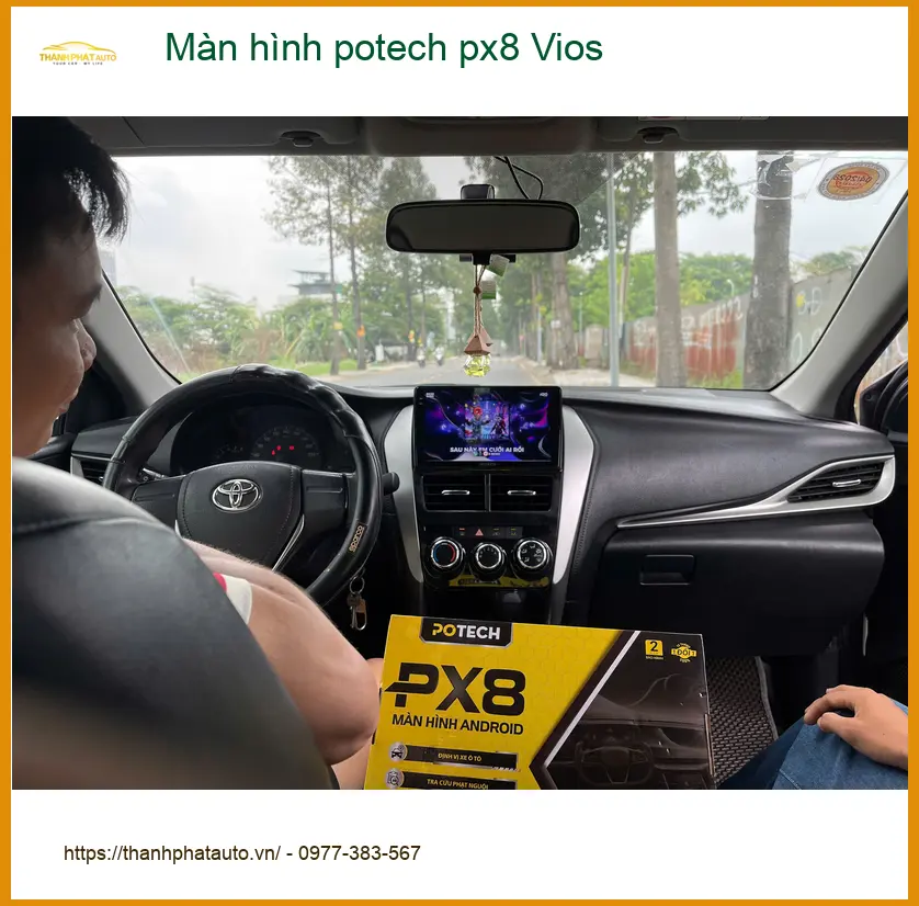 Anh Minh lắp màn hình Potech PX8 cho Toyota Vios tại Quận 3 ảnh thực tế 2