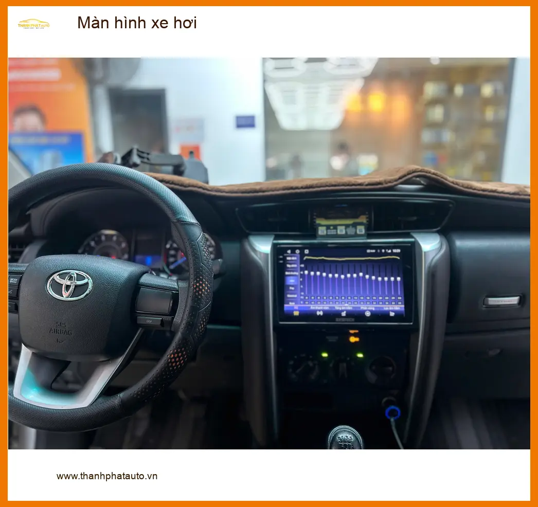 Anh Vỹ lắp màn hình xe hơi Hyundai SantaFe tại Quận 7 để nâng tầm tiện ích giải trí ảnh thực tế 5