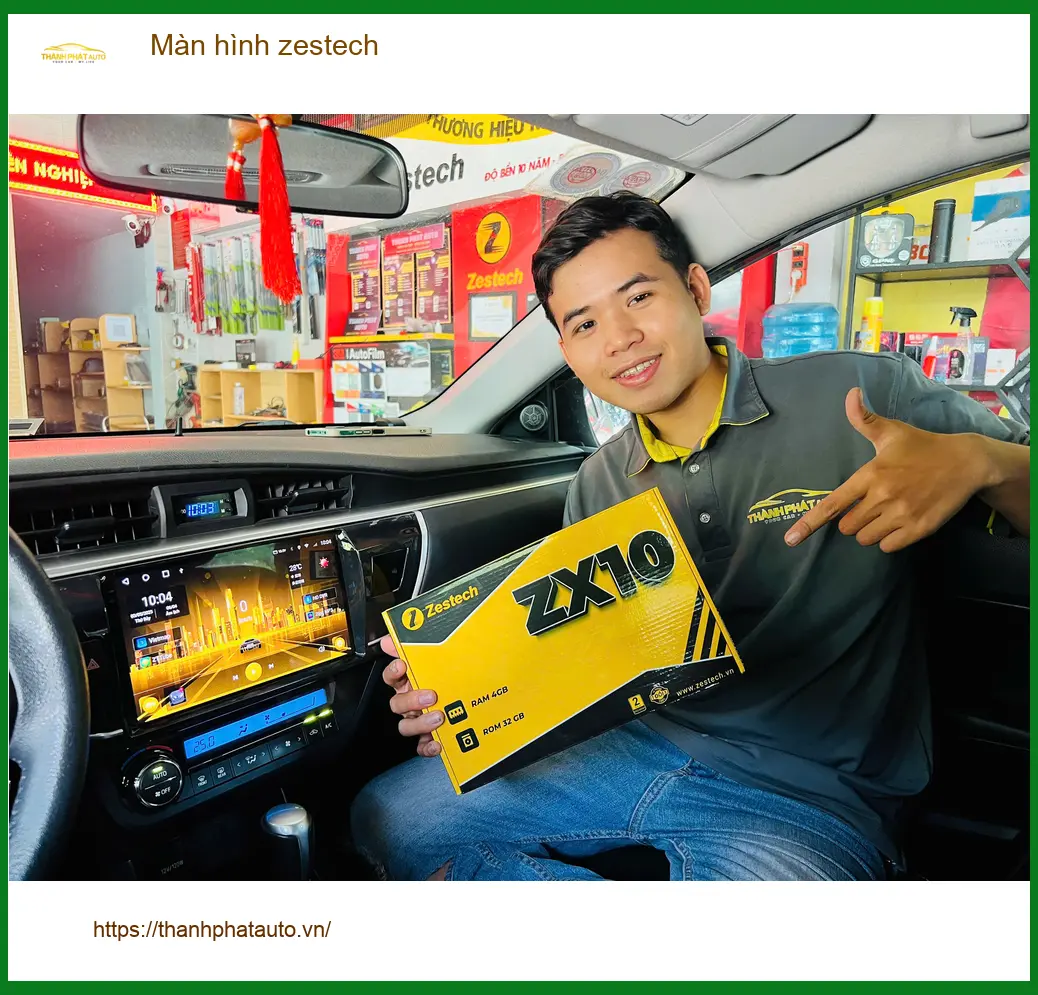 Anh Dũng nâng cấp màn hình Zestech cho Hyundai Accent tại Quận 2 vì màn zin lỗi thời ảnh thực tế 2