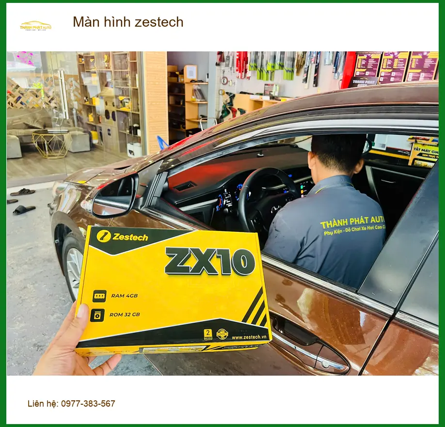 Anh Dũng nâng cấp màn hình Zestech cho Hyundai Accent tại Quận 2 vì màn zin lỗi thời ảnh thực tế 3
