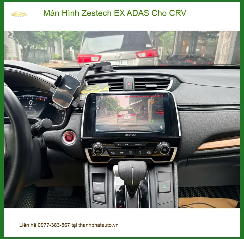 Anh Khải nâng cấp Màn Hình Zestech EX ADAS cho CRV Quận Tân Phú để lái xe an toàn hơn ảnh thực tế 3