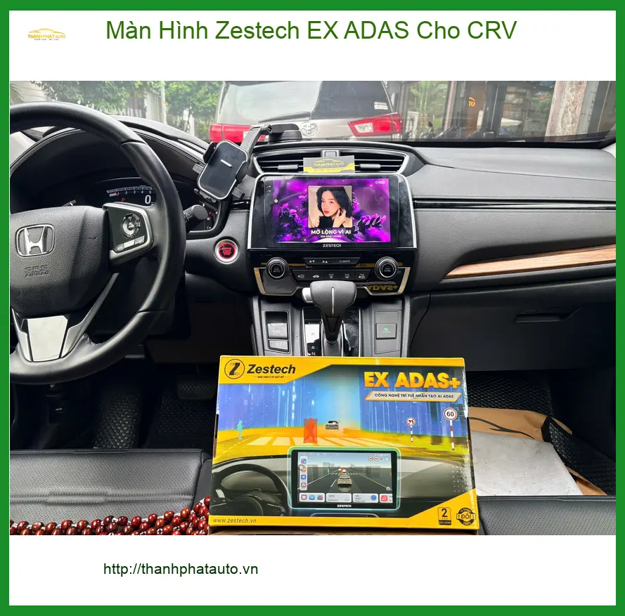 Anh Khải nâng cấp Màn Hình Zestech EX ADAS cho CRV Quận Tân Phú để lái xe an toàn hơn ảnh thực tế 4