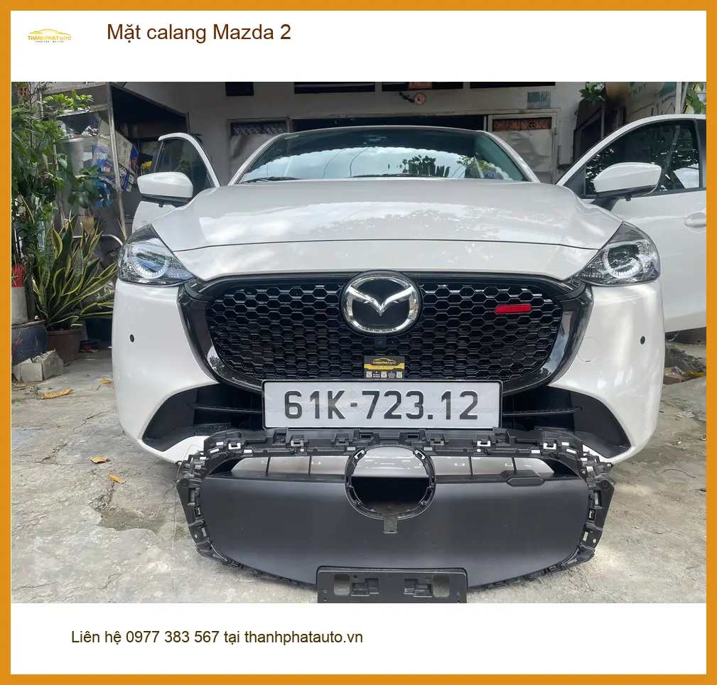Chị Thảo độ Mặt calang cho Mazda 2 tại Quận Huyện Bình Chánh để đổi mới diện mạo xe ảnh thực tế 2