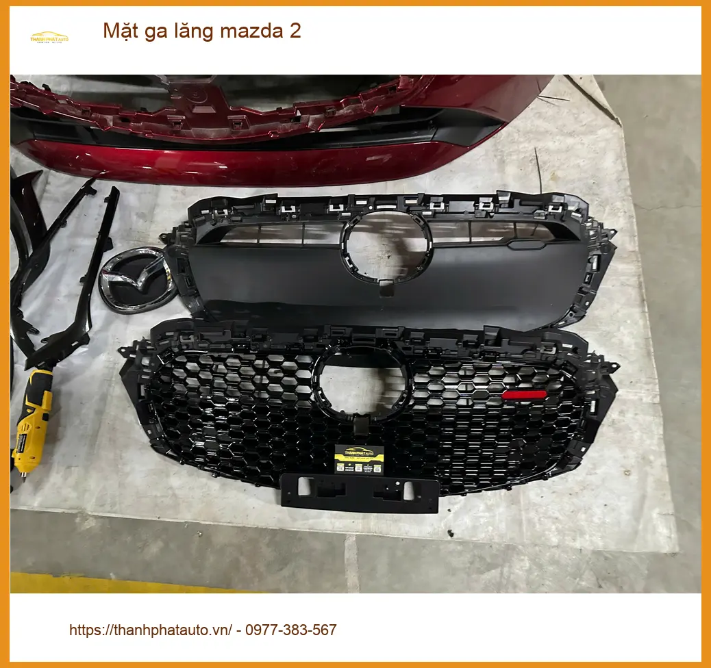 Anh Tùng nâng cấp Mặt ga lăng Mazda 2 tại Quận 7 để xe trông cá tính hơn ảnh thực tế 4