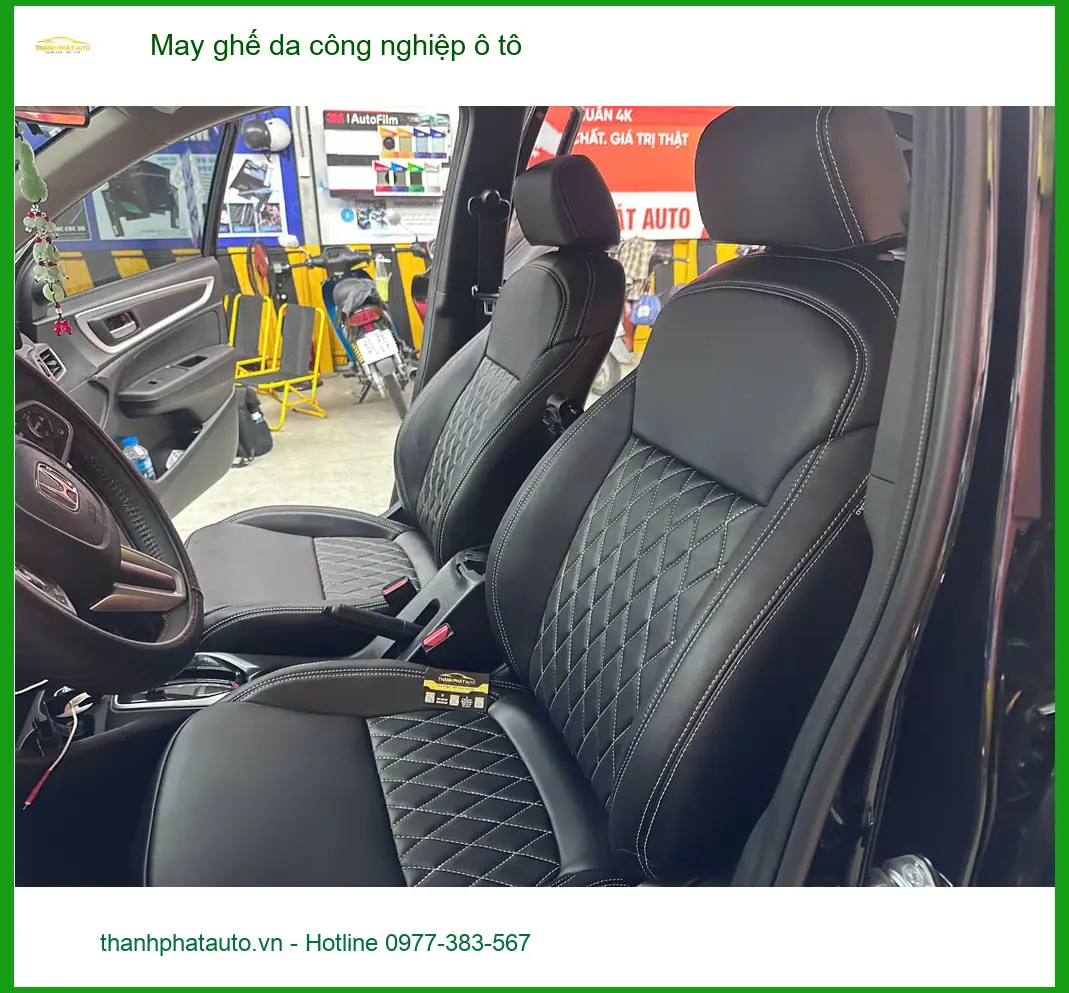 Anh Quang Hải may ghế da công nghiệp ô tô Ford Everest tại Quận 12 để làm mới nội thất xe ảnh thực tế 2