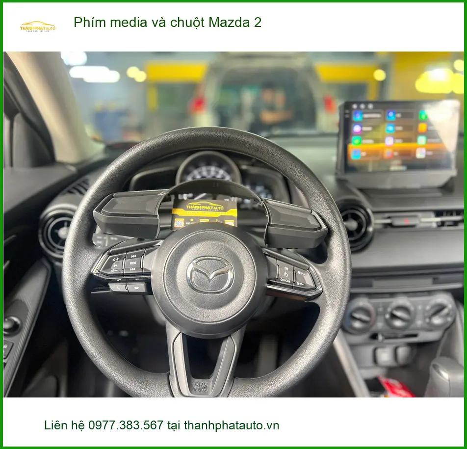 Anh Khải lắp phím media và chuột Mazda 2 Quận 3 để điều khiển giải trí tiện lợi hơn ảnh thực tế 2