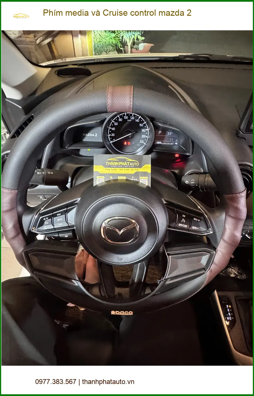 Địa chỉ Lắp Phím media và Cruise control Mazda 2 ở Bình Chánh uy tín ảnh thực tế 3