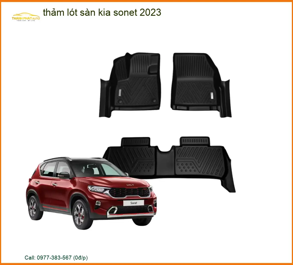 Thảm Lót Sàn 5D 6D Cao Cấp Kia Sonet 2023 - Địa Chỉ Lắp Đặt Uy Tín TPHCM