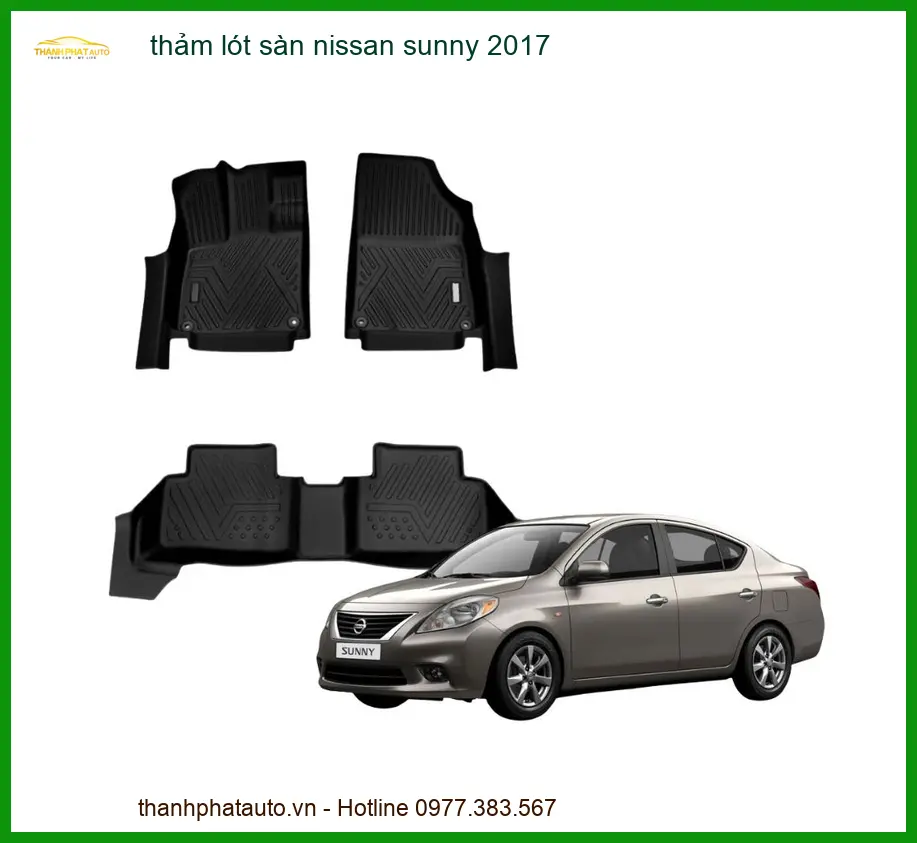 Thảm Lót Sàn Nissan Sunny 2017 - Trung Tâm Gắn Chính Hãng Giá Tốt TPHCM