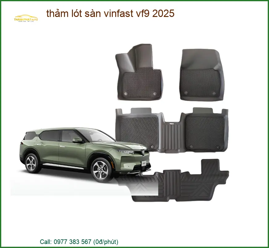 Thảm Lót Sàn Vinfast VF9 2025 - Địa Chỉ Lắp Đặt Uy Tín TPHCM