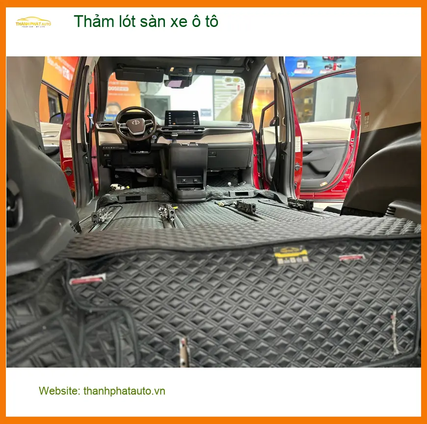Anh Khang đặt thảm lót sàn ô tô Hyundai Santa Fe tại Quận 2 bền đẹp ảnh thực tế 4