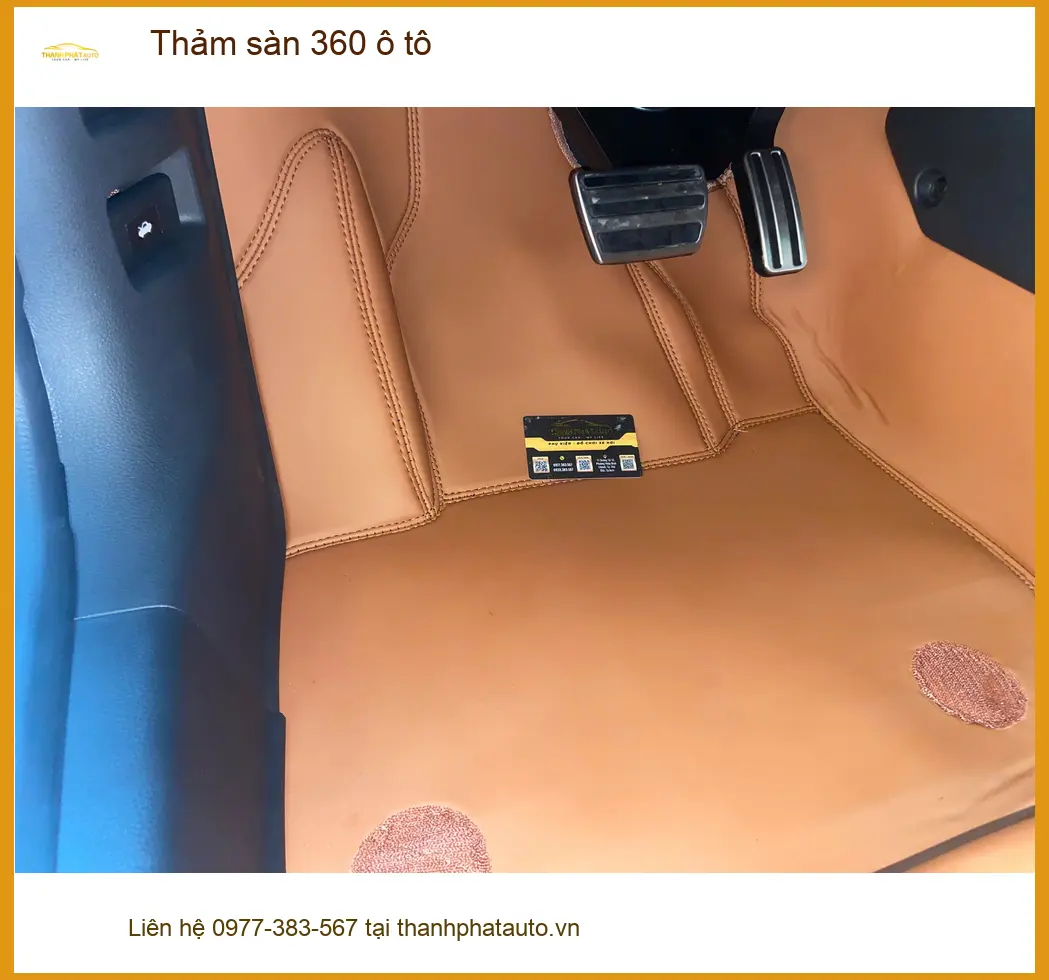 Chú Phước lắp thảm sàn 360 ô tô cho Honda CR-V tại Nhà Bè nội thất sạch đẹp ảnh thực tế 3
