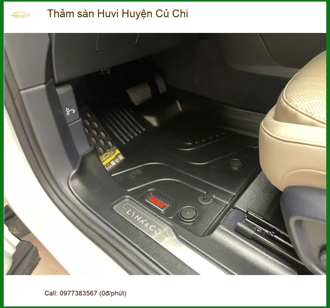 Cửa Hàng Lắp Thảm Lót Sàn Ô Tô sàn Huvi Tại Huyện Củ Chi - Giá Tốt TPHCM