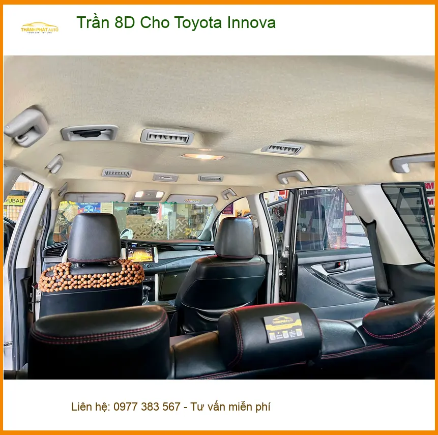 Chú Minh độ trần 8D cho Toyota Innova tại Thủ Đức để nội thất sang trọng hơn ảnh thực tế 5