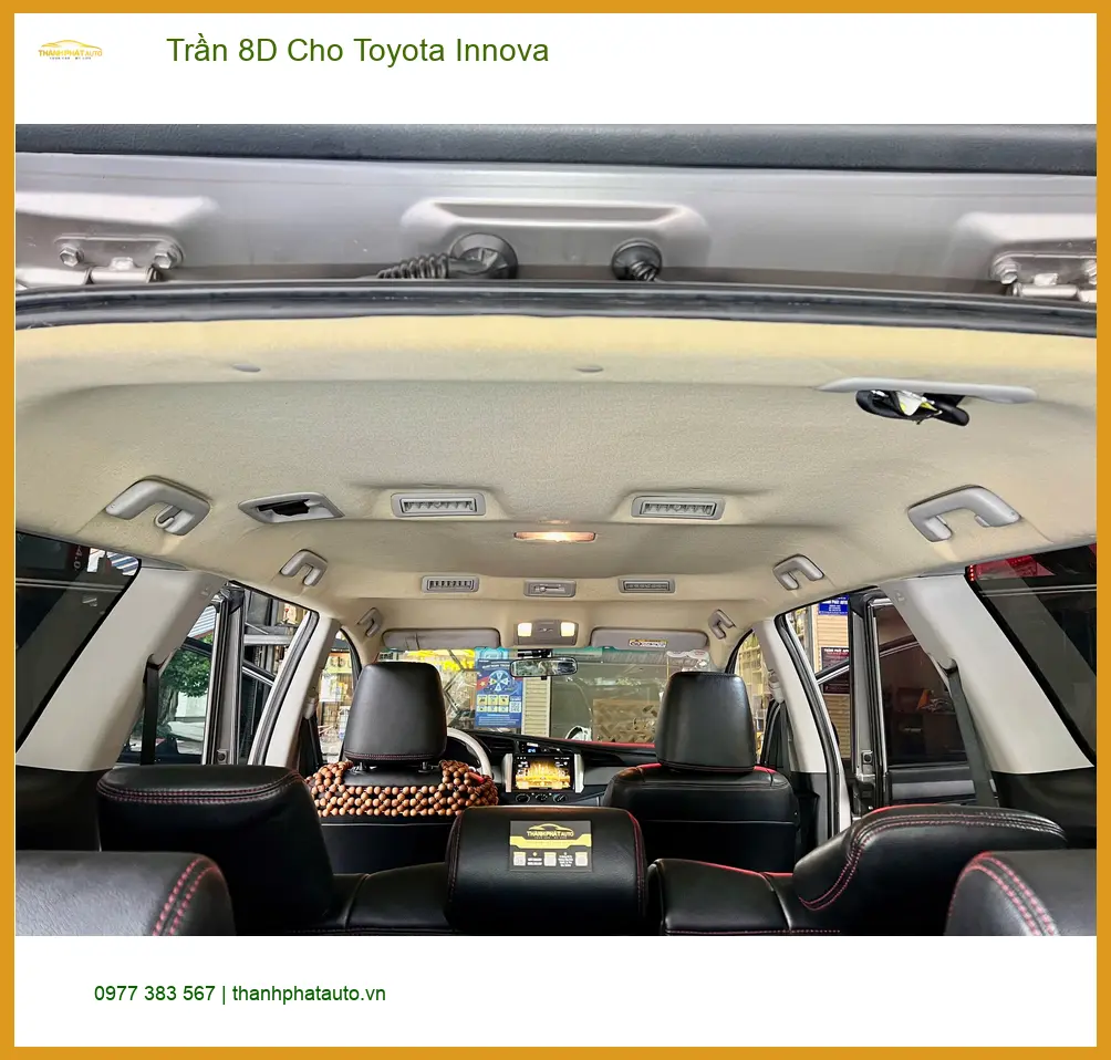 Anh Quý lắp Trần 8D cho Toyota Innova tại Quận 5 để nâng tầm không gian nội thất ảnh thực tế 4