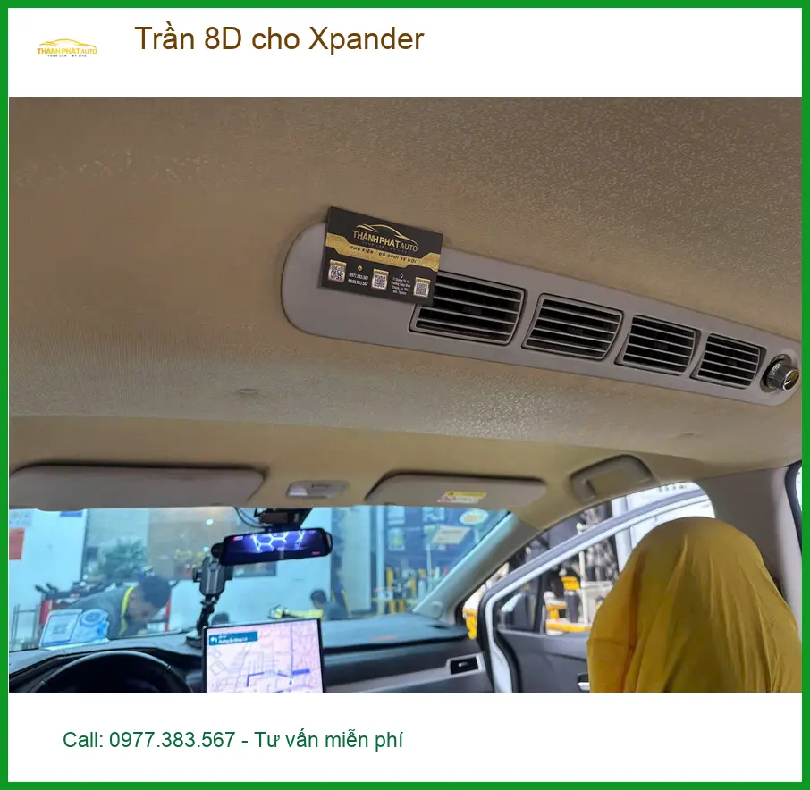 Anh Phong bọc Trần 8D cho Xpander tại Bình Chánh vì trần zin bị ố và khó vệ sinh ảnh thực tế 2