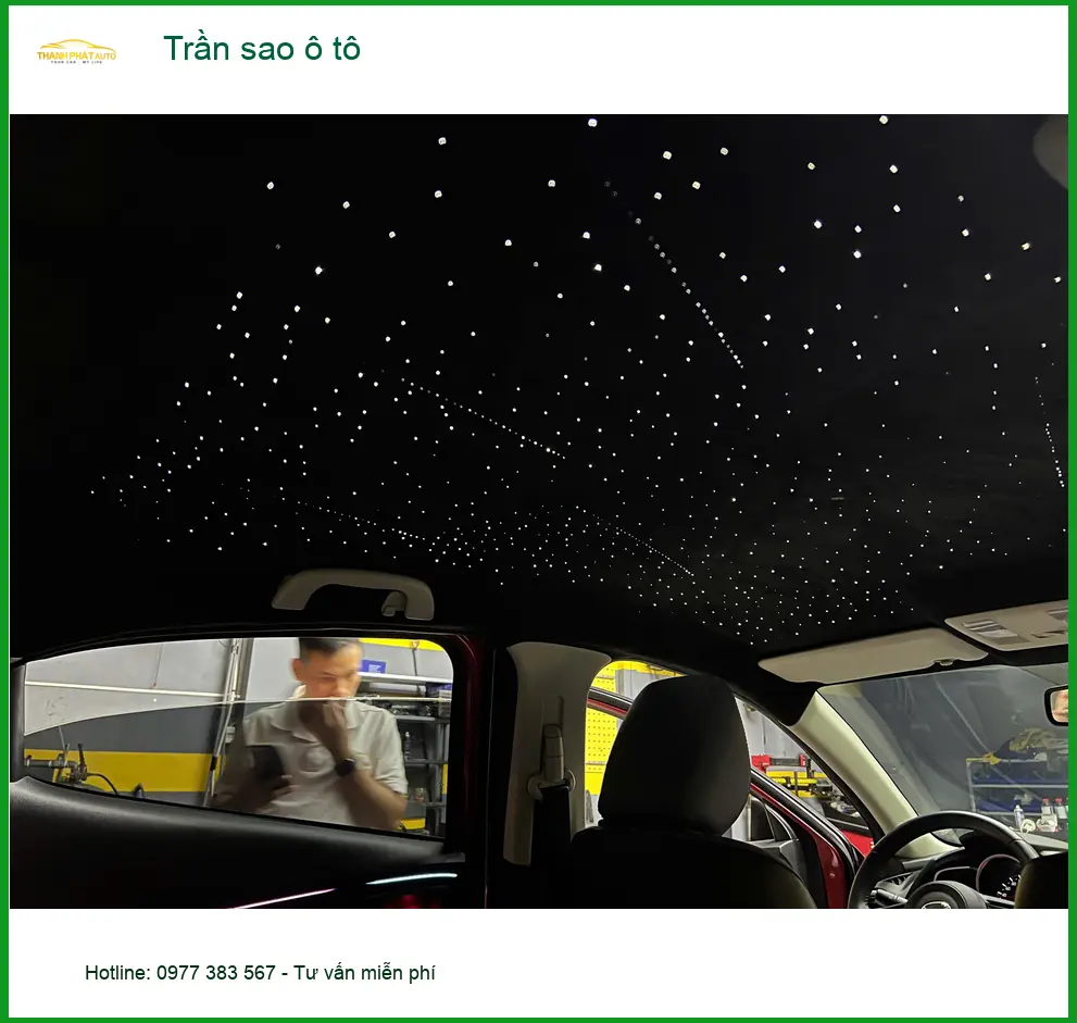 Anh Kiên độ Trần sao ô tô cho Hyundai Accent tại Quận 9 muốn không gian xe lung linh hơn