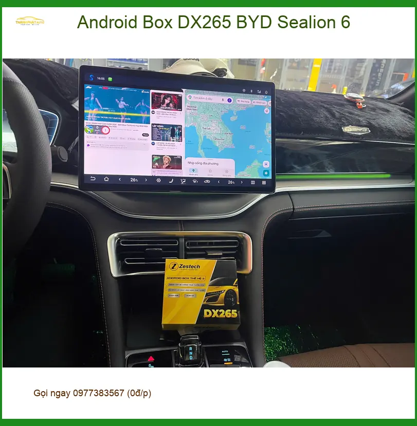 Chị Thảo lắp Android Box DX265 cho BYD Sealion 6 tại Quận 9 để xem phim giải trí ảnh thực tế 3