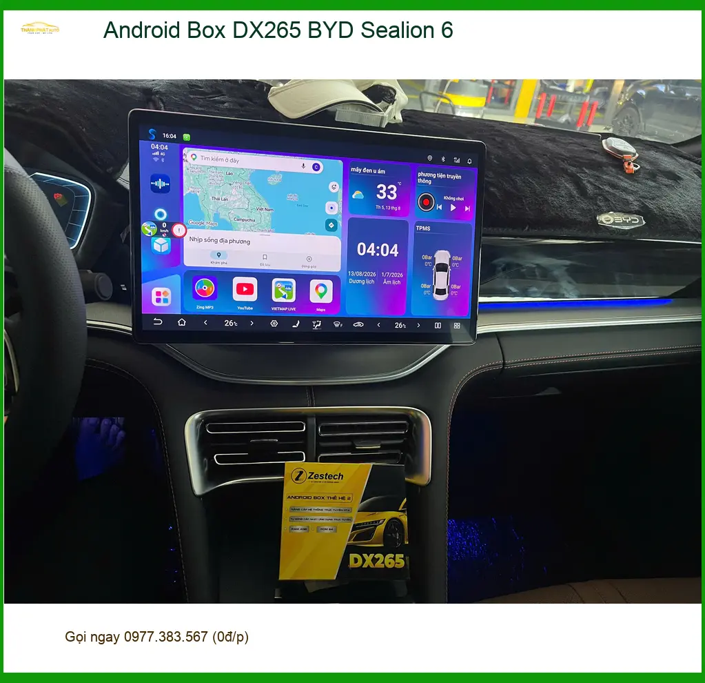 Chị Thảo lắp Android Box DX265 cho BYD Sealion 6 tại Quận 9 để xem phim giải trí ảnh thực tế 4