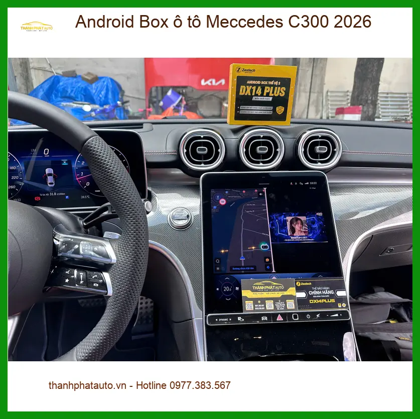 Anh Khải lắp Android Box Mercedes C300 2026 tại Quận 12 uy tín