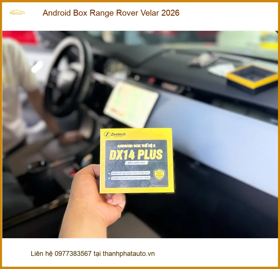 Chị Hà lắp Android Box cho Range Rover Velar 2026 tại Quận 9 tiện nghi. ảnh thực tế 3