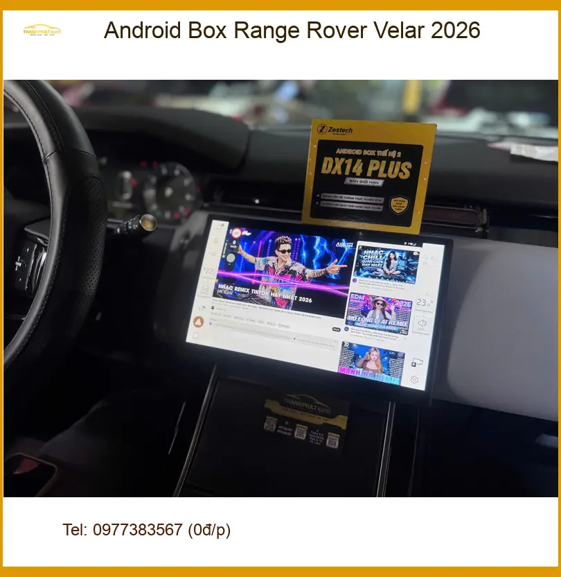 Chị Hà lắp Android Box cho Range Rover Velar 2026 tại Quận 9 tiện nghi. ảnh thực tế 4