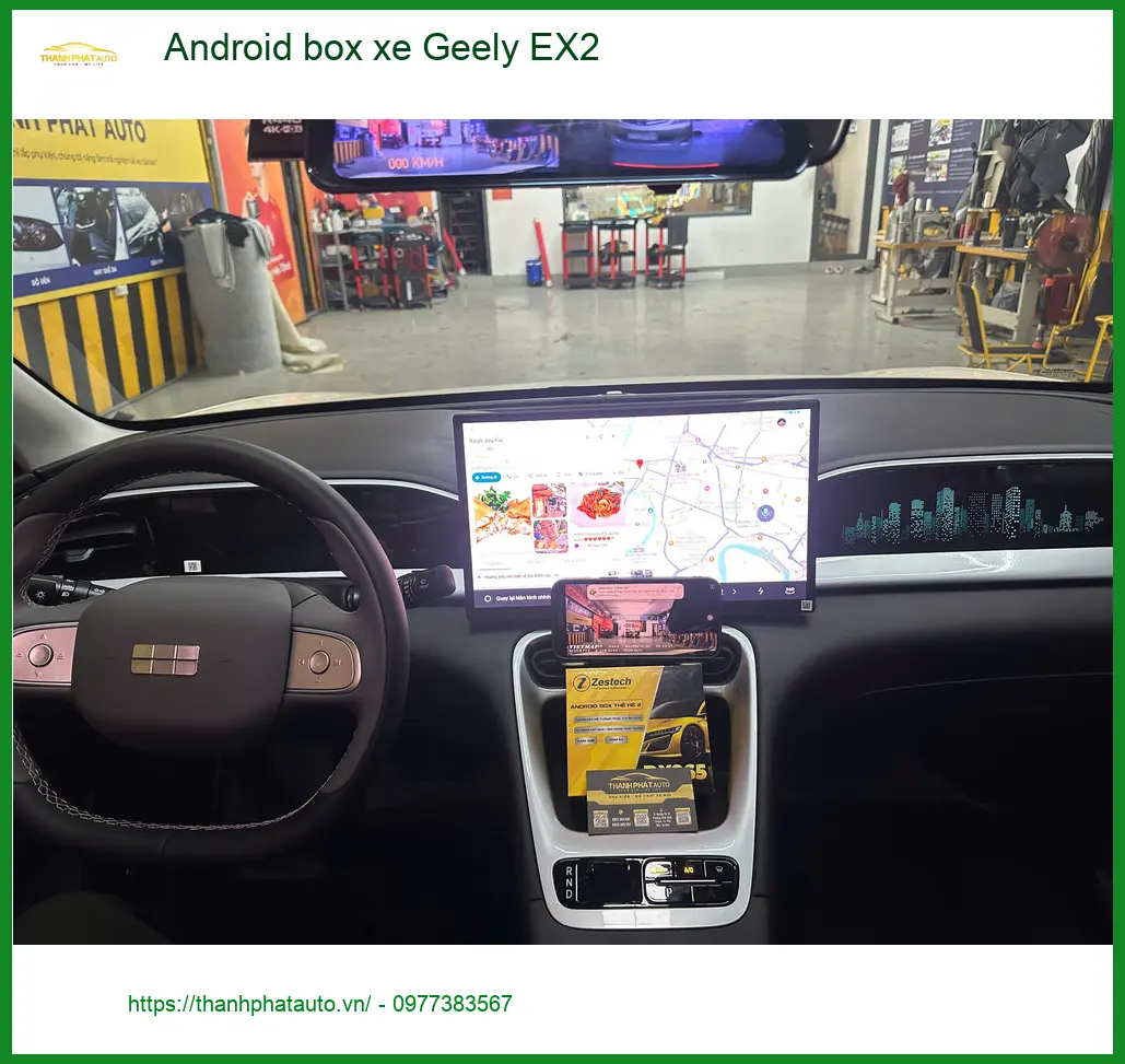Trung tâm lắp Android box xe Geely EX2 uy tín tại Quận 12 cho Anh Khải