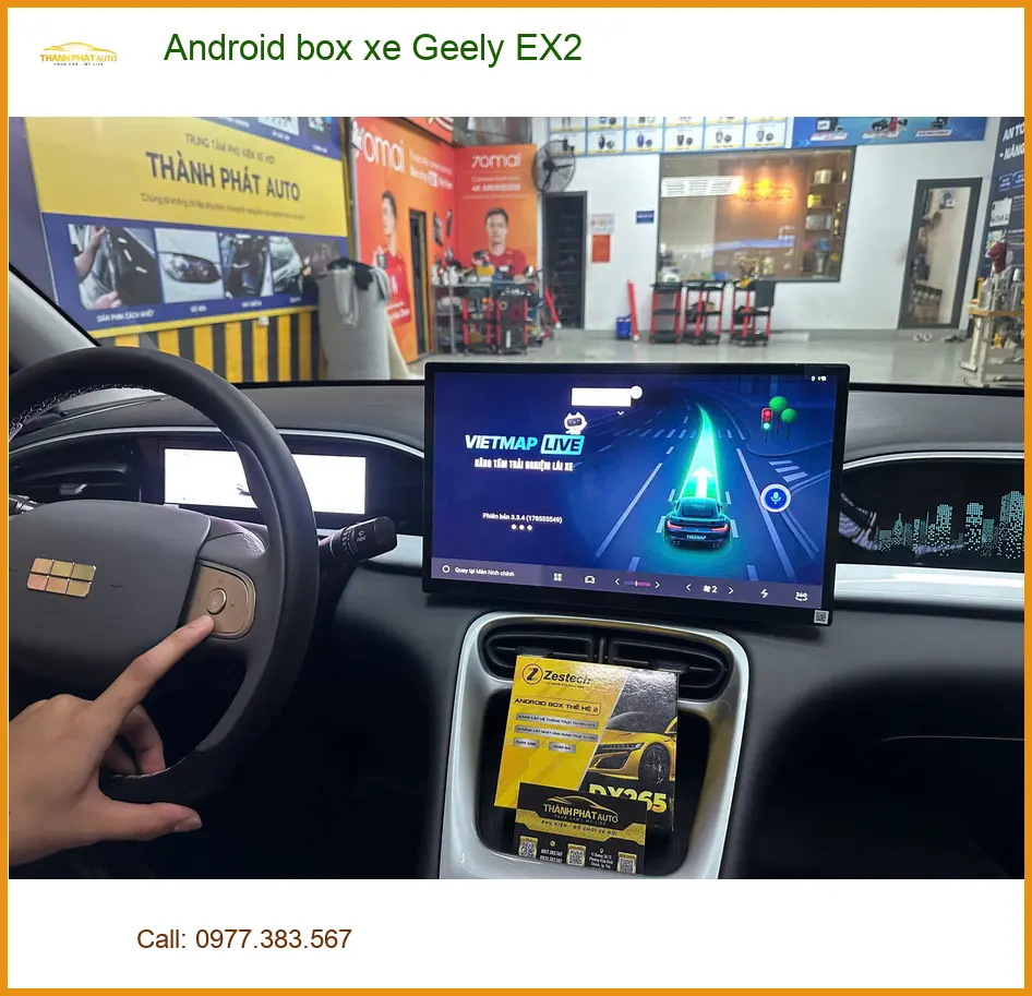 Trung tâm lắp Android box xe Geely EX2 uy tín tại Quận 12 cho Anh Khải ảnh thực tế 2