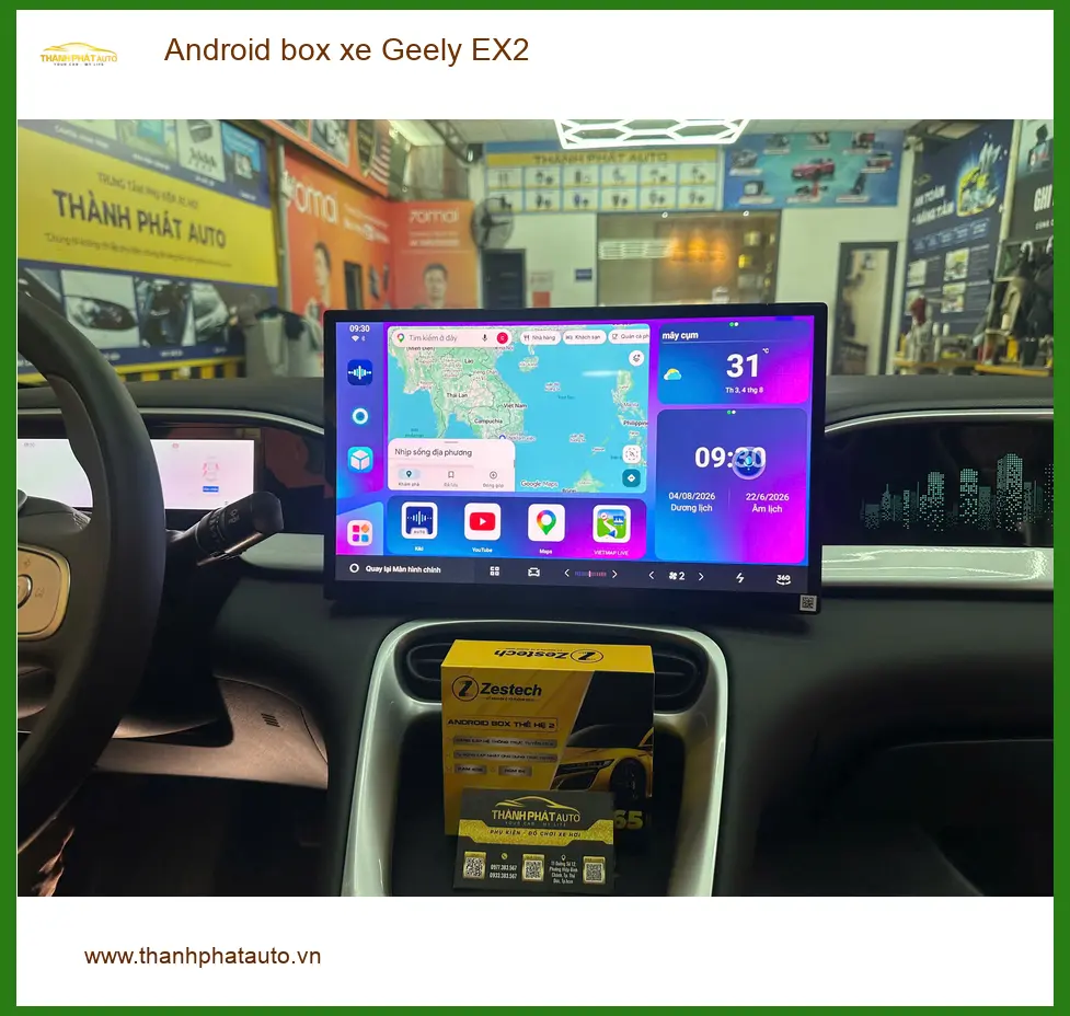 Trung tâm lắp Android box xe Geely EX2 uy tín tại Quận 12 cho Anh Khải ảnh thực tế 3