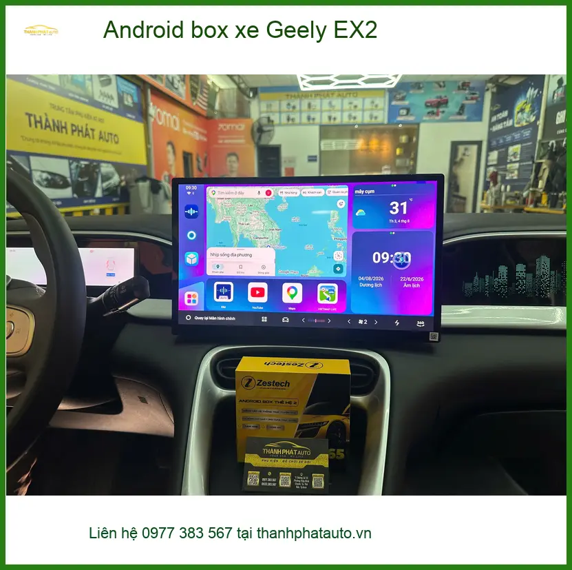 Anh Quang nâng cấp Android box cho Geely EX2 tại Quận 2, giải trí đỉnh cao