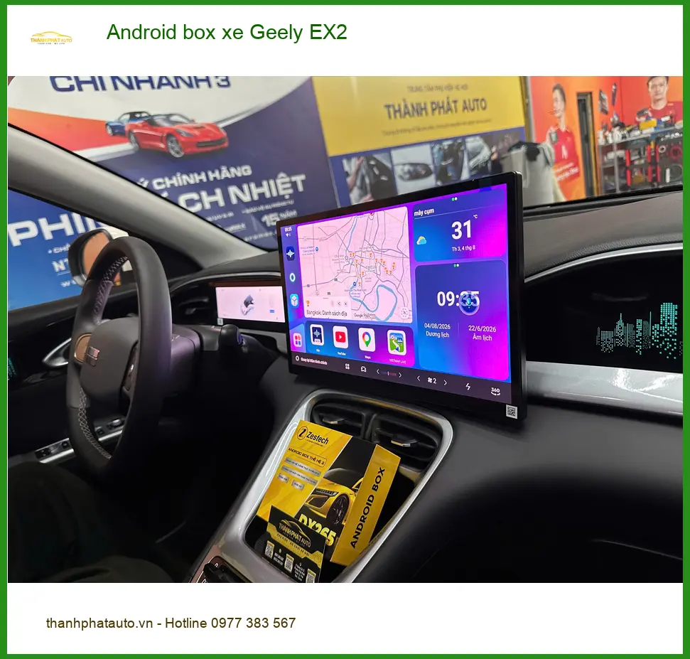 Anh Khánh lắp Android box xe Geely EX2 tại Hóc Môn để có nhiều tính năng giải trí hơn ảnh thực tế 3