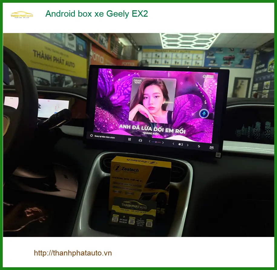 Chị Thảo gắn Android Box xe Geely EX2 ở Quận 7, tiện lợi giải trí trên hành trình dài ảnh thực tế 4