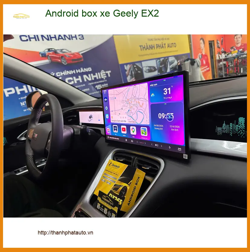 Anh Bình Minh lắp Android Box xe Geely EX2 tại Quận 6 để xem YouTube ảnh thực tế 4