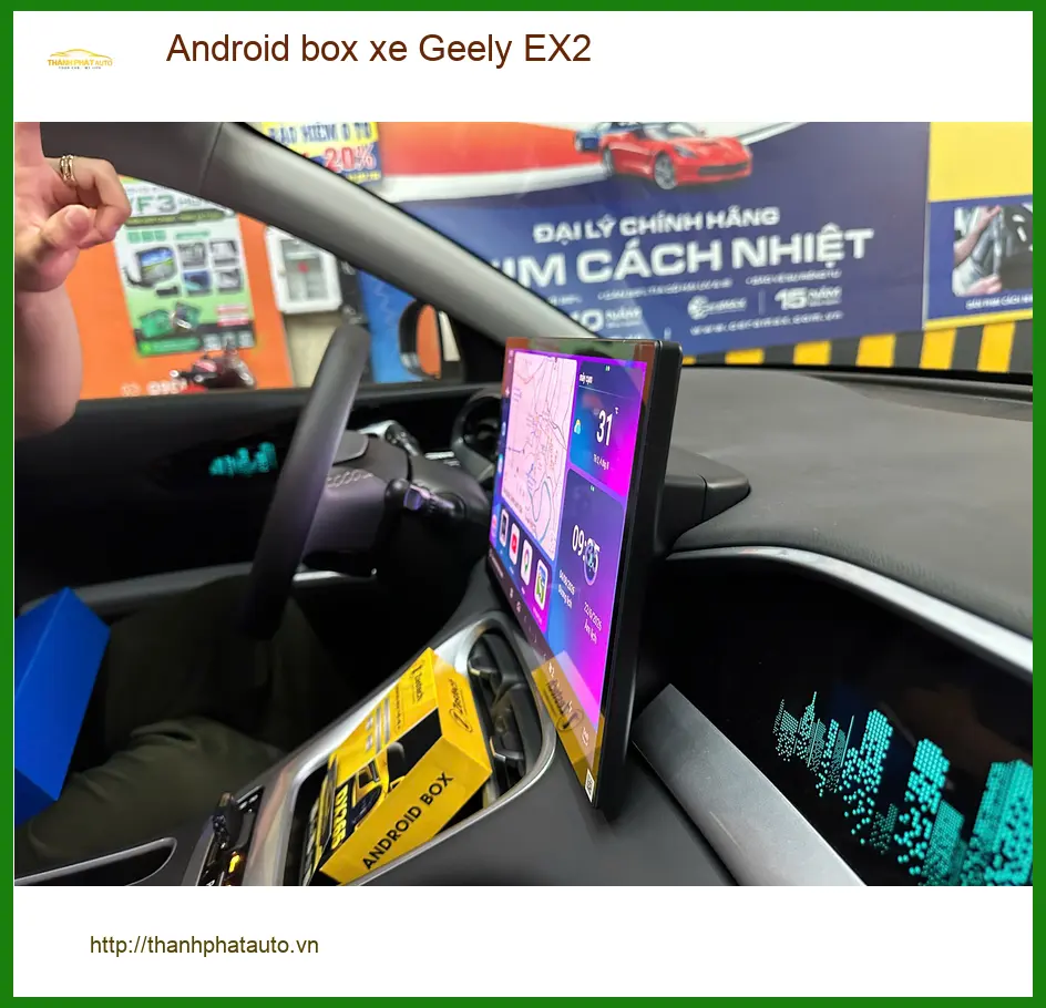 Anh Khánh lắp Android box xe Geely EX2 tại Hóc Môn để có nhiều tính năng giải trí hơn ảnh thực tế 4