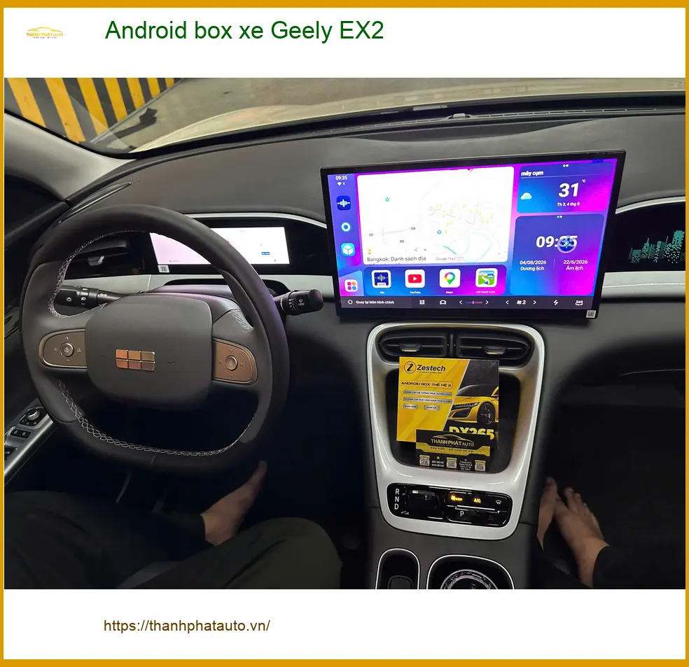 Anh Tùng lắp Android box cho Geely EX2 tại Quận 10 để nâng tầm giải trí ảnh thực tế 5