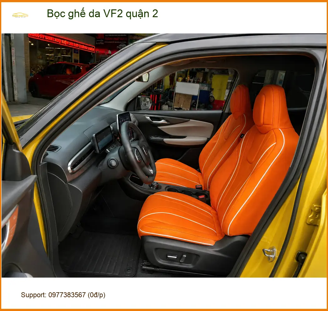 Dịch Vụ Thi Công Bọc Ghế Da ghế da VF2 quận 2 - Lắp Đặt Uy Tín TPHCM ảnh thực tế 2