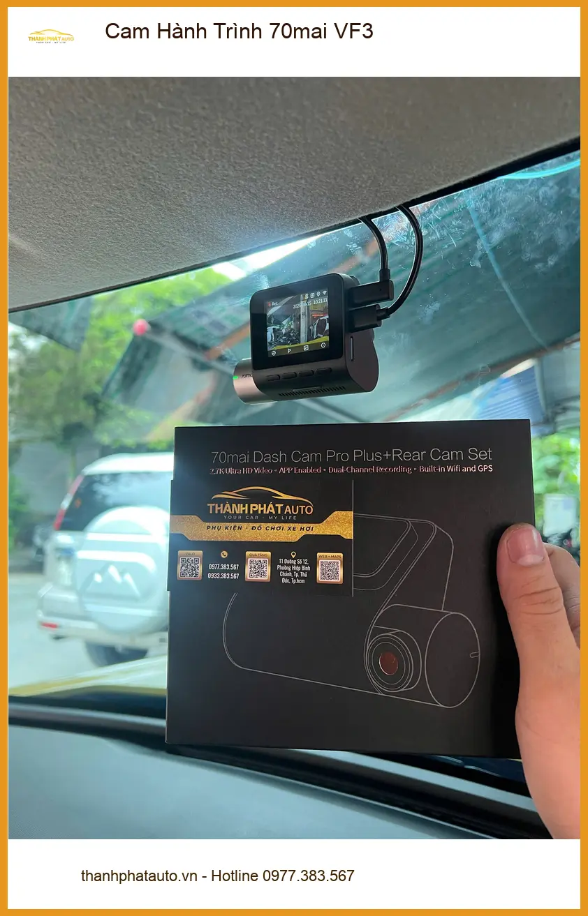 Chị Minh Anh lắp Cam Hành Trình 70mai VF3 tại Quận Thủ Đức để an tâm di chuyển. ảnh thực tế 2