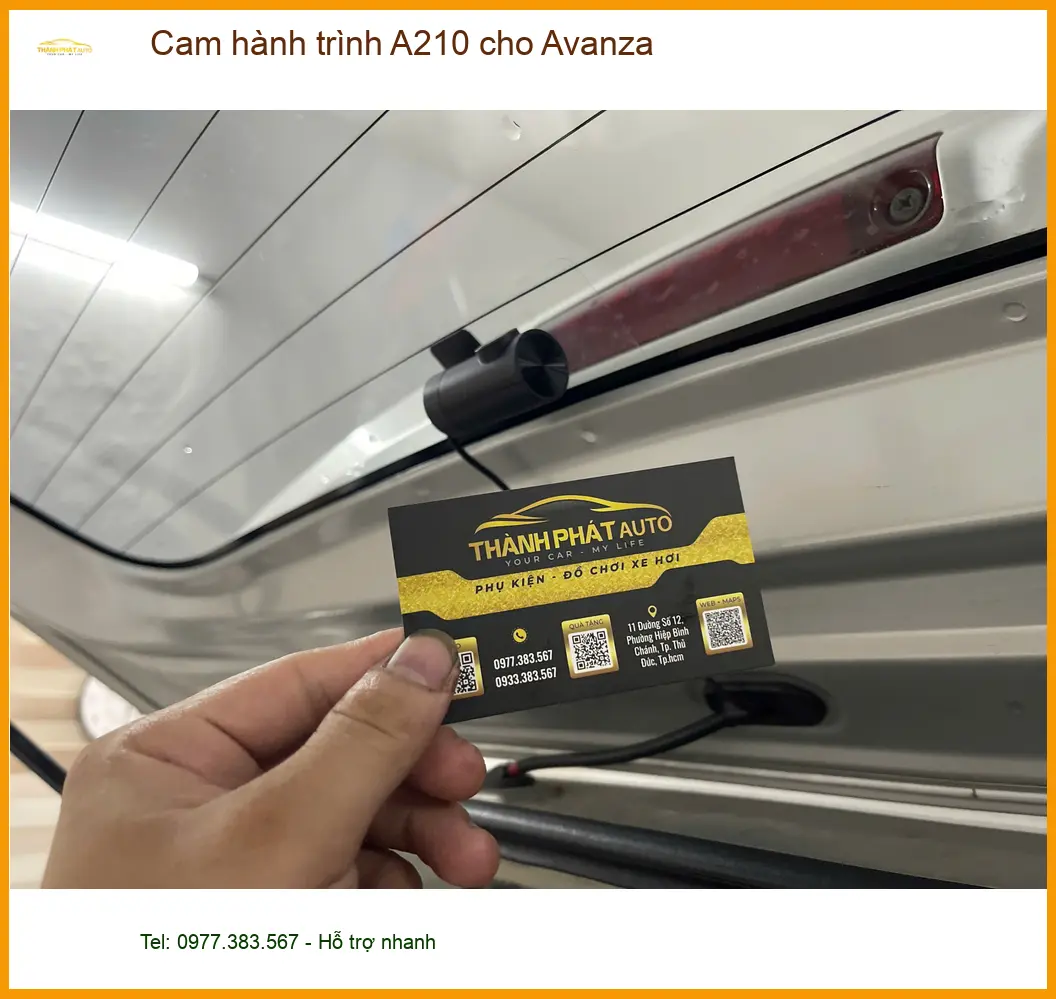 Anh Tấn lắp cam hành trình A210 cho Avanza để tăng cường an toàn khi di chuyển ảnh thực tế 2