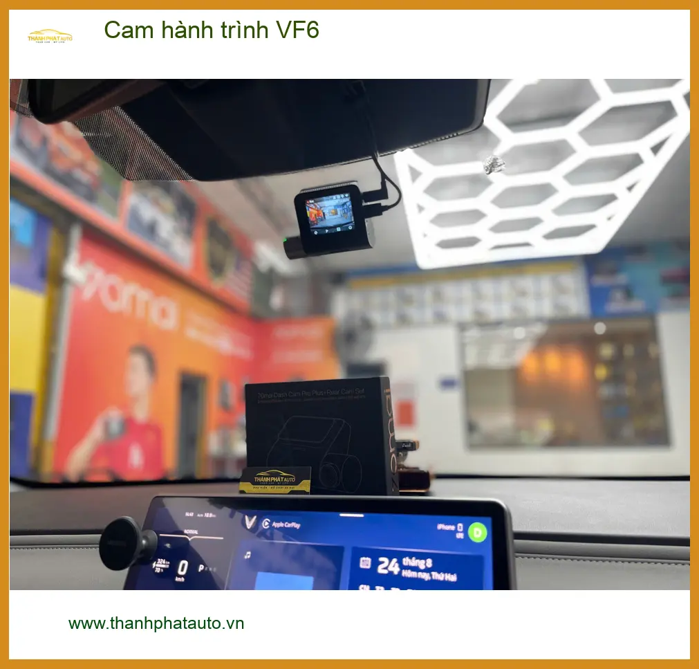 Chị Mai Anh lắp cam hành trình VF6 tại Quận 12 để an tâm khi lái xe ảnh thực tế 2