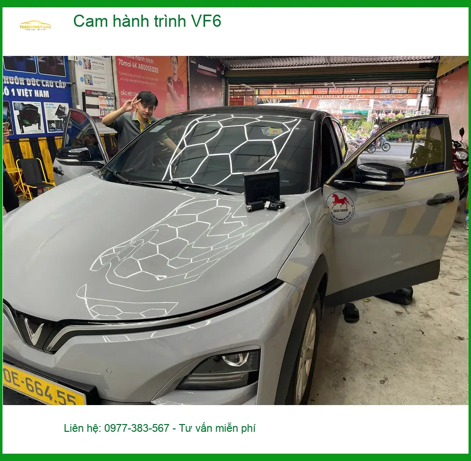 Chị Mai Anh lắp cam hành trình VF6 tại Quận 12 để an tâm khi lái xe ảnh thực tế 3