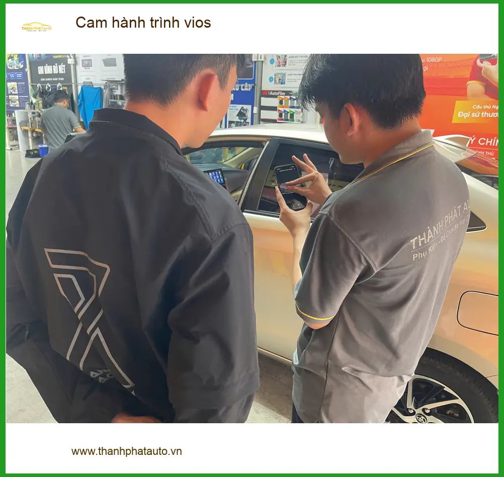 Chị An lắp cam hành trình Vios tại Quận 12 để ghi lại hành trình an toàn